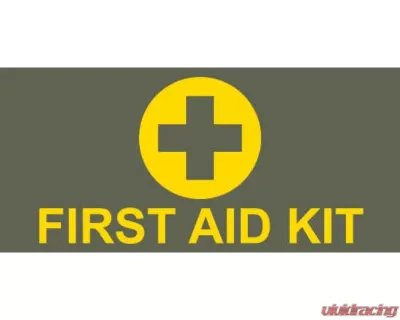 Quadratec First Aid Kit Ammo Storage Box Decal Yellow - 13135 0301